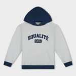 EQUALITÉ COLLECTIVE OVERSIZED HOODIE MELANGE GREY & NAVY