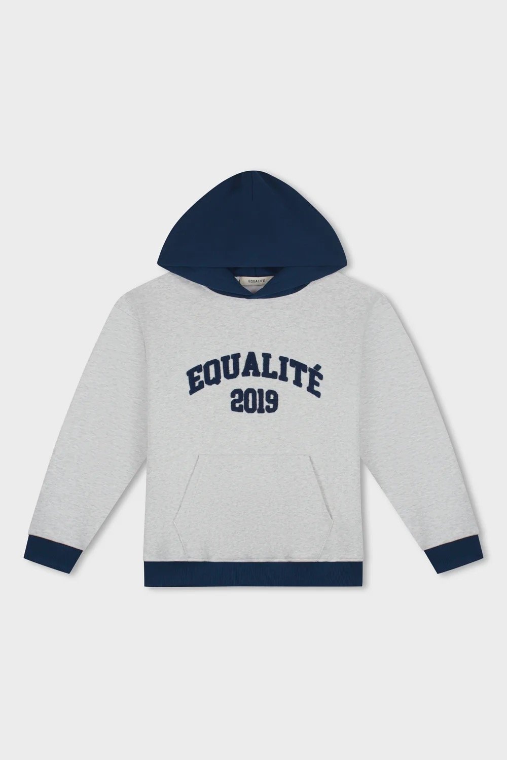 EQUALITÉ COLLECTIVE OVERSIZED HOODIE MELANGE GREY & NAVY