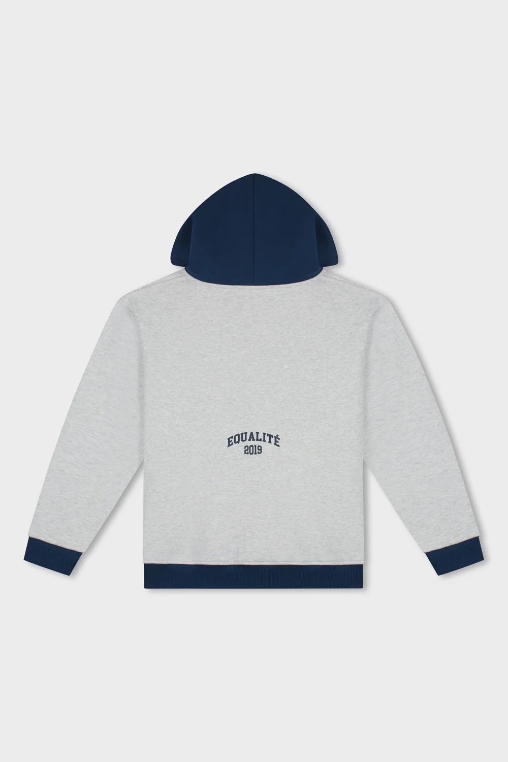 EQUALITÉ COLLECTIVE OVERSIZED HOODIE MELANGE GREY & NAVY