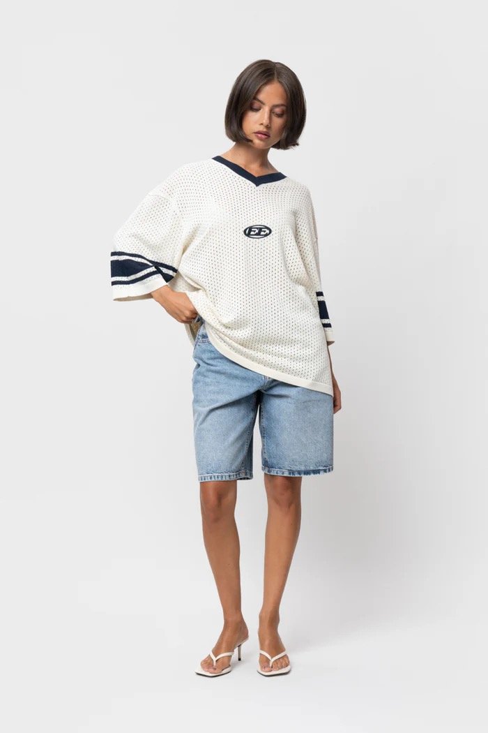 EQUALITÉ CHARLES KNIT JERSEY TEE OFF-WHITE