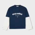EQUALITÉ CELESTE DOUBLE LAYER LONGSLEEVE TEE NAVY