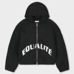EQUALITÉ: TEDDY FULL ZIP JACKET BLACK
