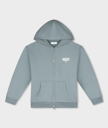 EQUALITÉ: SOCIETE OVERSIZED FULL ZIP HOODIE GREY