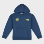 EQUALITÉ: VERITY OVERSIZED HOODIE NAVY & YELLOW