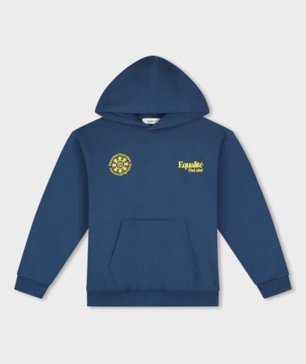 EQUALITÉ: VERITY OVERSIZED HOODIE NAVY & YELLOW