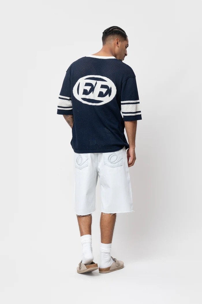EQUALITÉ CHARLES KNIT JERSEY TEE NAVY
