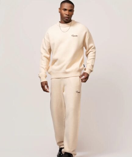 EQUALITÉ: FLUFFY KNIT TRACKSUIT OFF-WHITE
