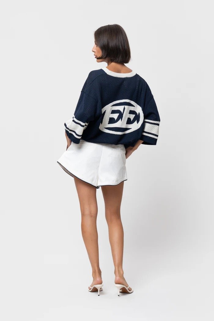 EQUALITÉ CHARLES KNIT JERSEY TEE NAVY
