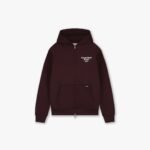 Croyez Studio Damaged Zip Hoodie | Raisin Red