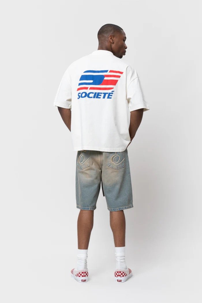 EQUALITÉ HUNTER BOXY TEE OFF-WHITE