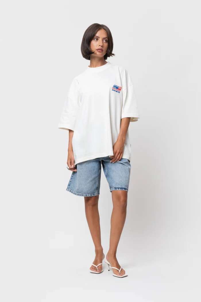 EQUALITÉ HUNTER BOXY TEE OFF-WHITE