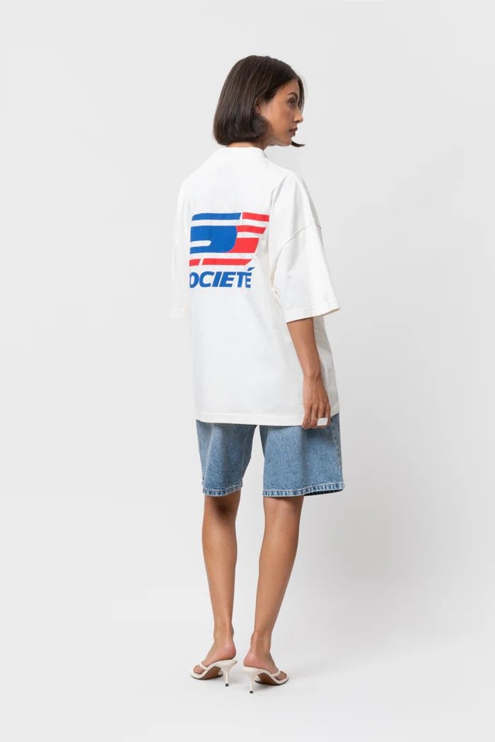 EQUALITÉ HUNTER BOXY TEE OFF-WHITE