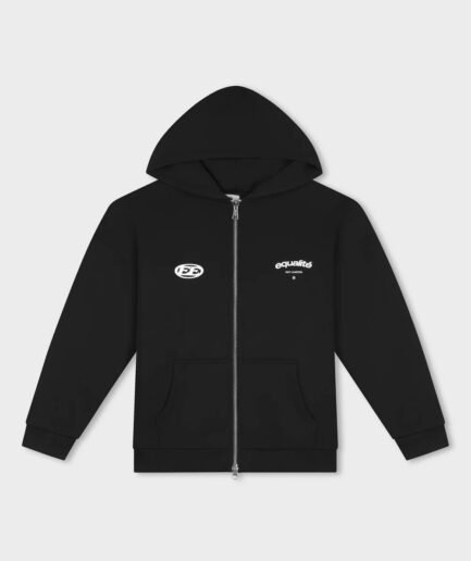 EQUALITÉ STAY EQUAL OVERSIZED FULL ZIP HOODIE BLACK