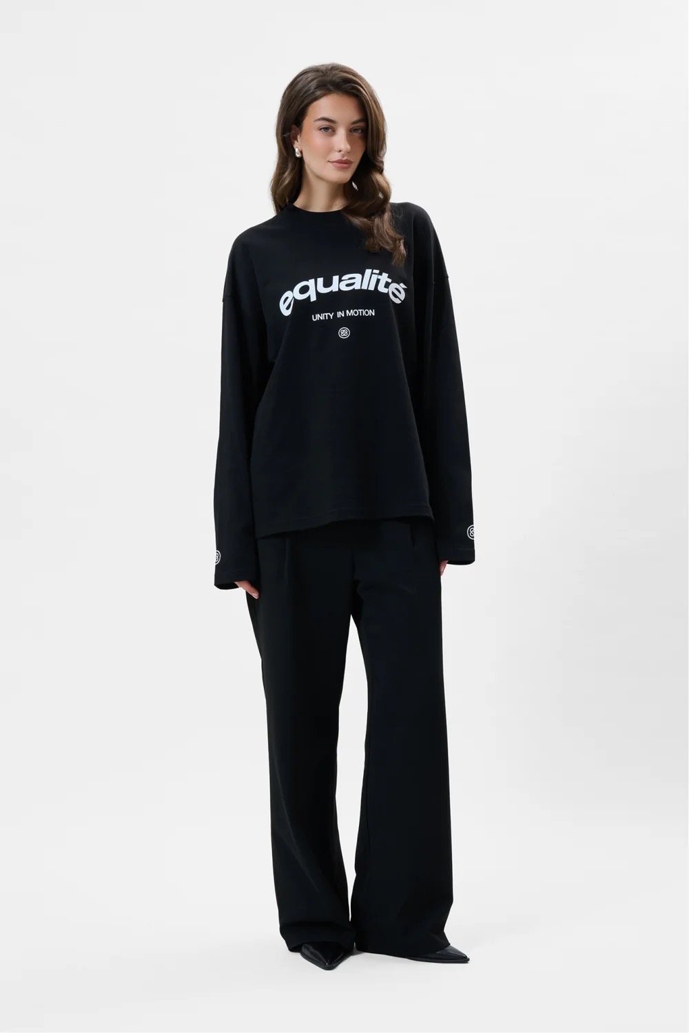 EQUALITÉ CELESTE OVERSIZED LONGSLEEVE TEE BLACK