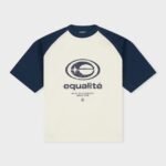 EQUALITÉ ELAN BOXY TEE NAVY & OFF-WHITE