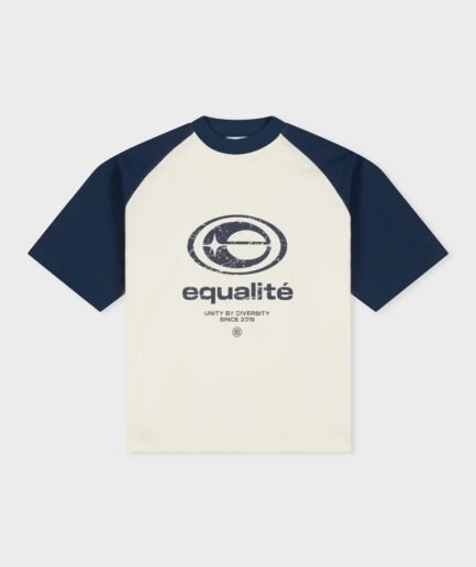 EQUALITÉ ELAN BOXY TEE NAVY & OFF-WHITE