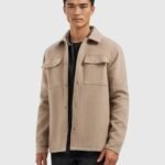 Pure Path: FLANNEL OVERSHIRT TAUPE 25030201