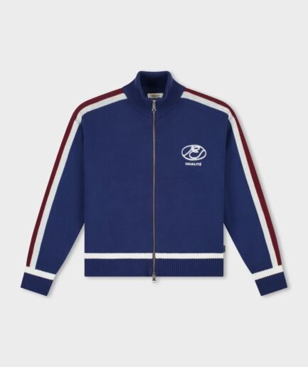 EQUALITÉ LEBAU KNIT FULL ZIP NAVY