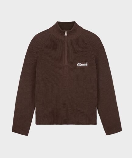 EQUALITÉ FUNNEL KNIT SWEATER BROWN