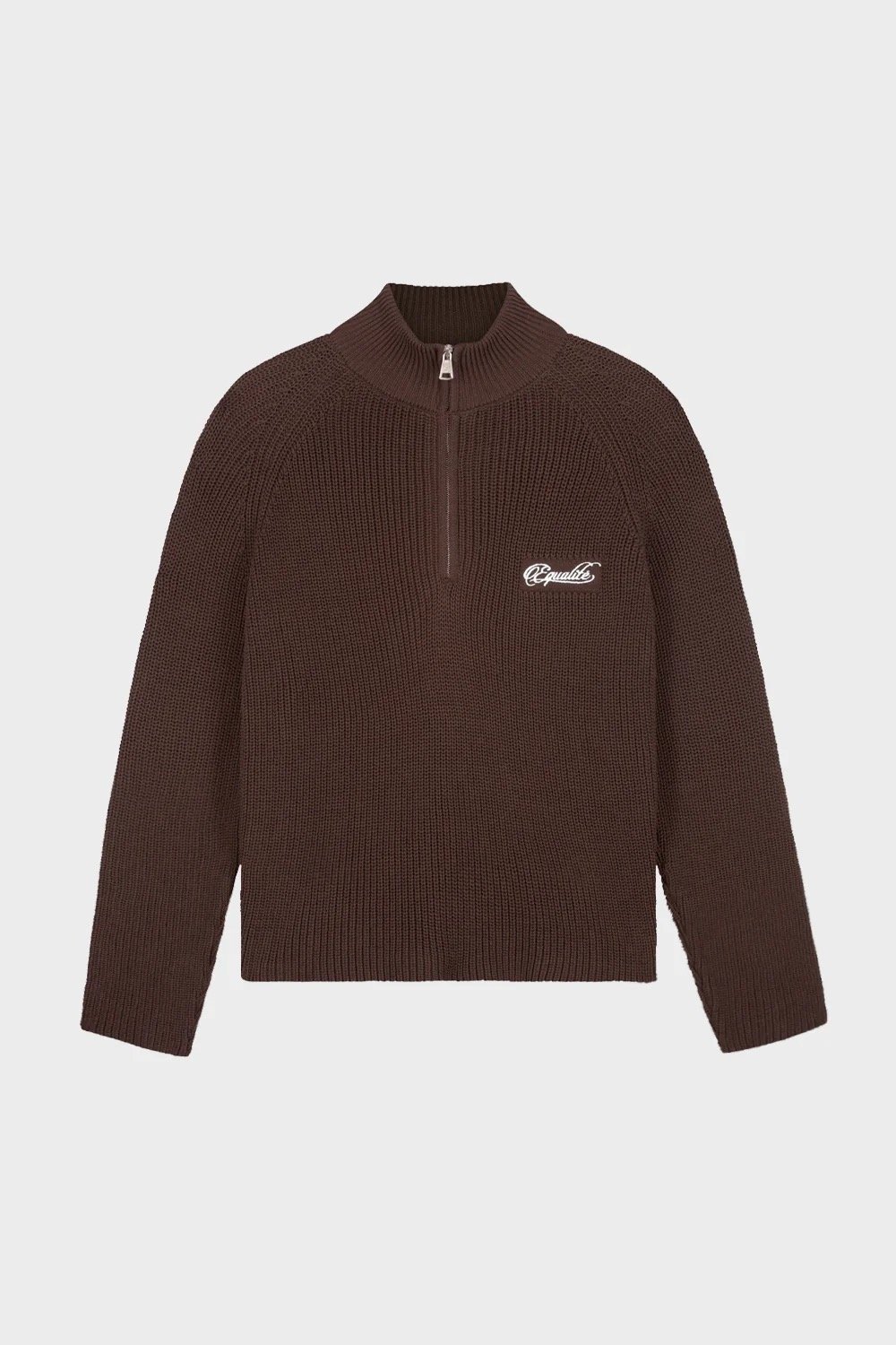 EQUALITÉ FUNNEL KNIT SWEATER BROWN