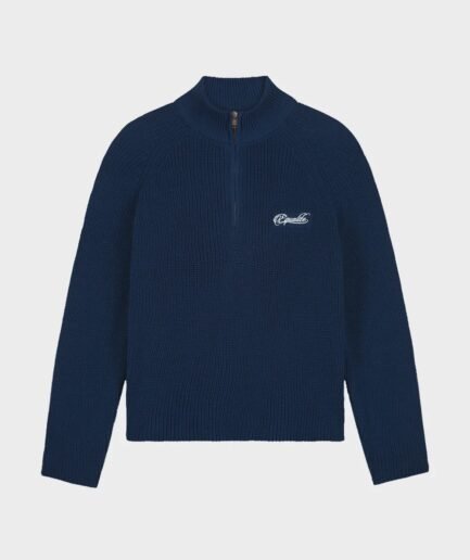 EQUALITÉ FUNNEL KNIT SWEATER NAVY