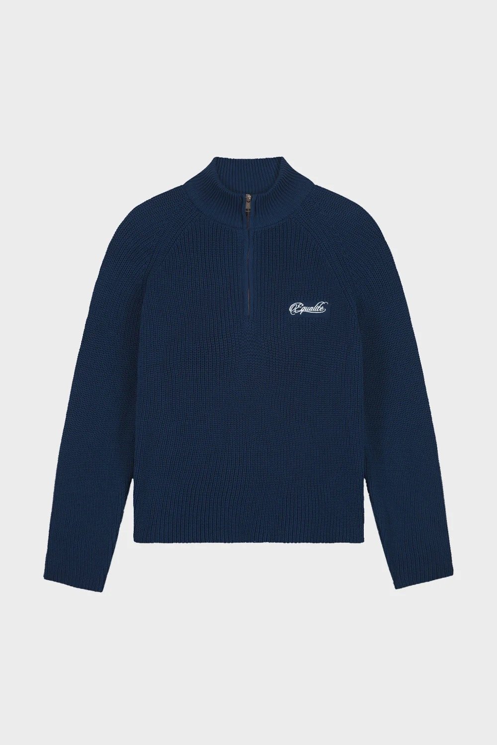 EQUALITÉ FUNNEL KNIT SWEATER NAVY