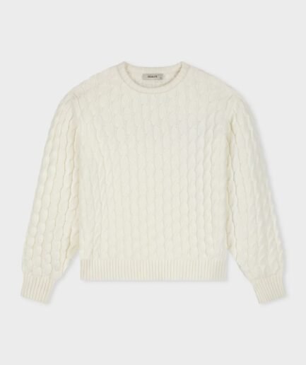 EQUALITÉ ROPE COLLEGE KNIT SWEATER OFF-WHITE