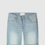 PURE PATH: THE STEVE SKINNY FIT SHORTS W1433 LIGHT BLUE
