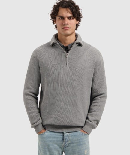 PUREPATH KNIT HALF-ZIP SWEATER 25030806 GREY