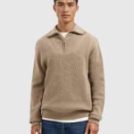 PUREPATH KNIT HALF-ZIP SWEATER 25030806 TAUPE
