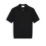 PURE PATH HALF-ZIP FLAT KNIT POLO BLACK 26010810