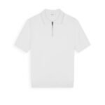 PURE PATH HALF-ZIP FLAT KNIT POLO OFF-WHITE 26010810