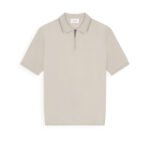 PURE PATH HALF-ZIP FLAT KNIT POLO SAND 26010810