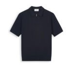 PURE PATH HALF-ZIP FLAT KNIT POLO DARK NAVY 26010810
